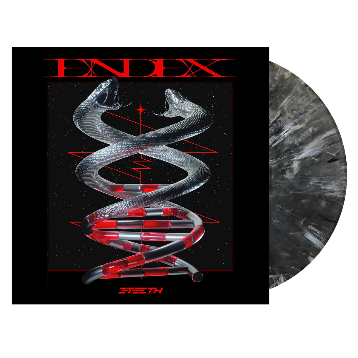 3TEETH - ENDEX (Limited Edition, Black & White Marble Vinyl + Exclusive 12"x12" Lenticular Insert)