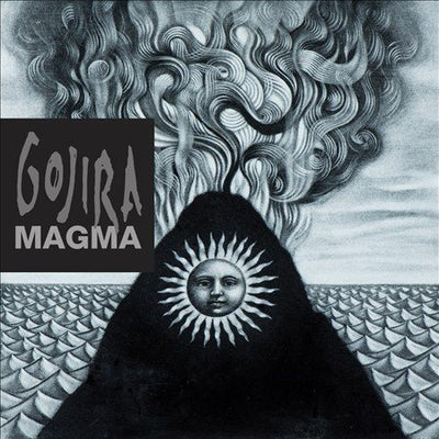Album cover for Gojira's 'Magma' with a stylized face and swirling patterns.