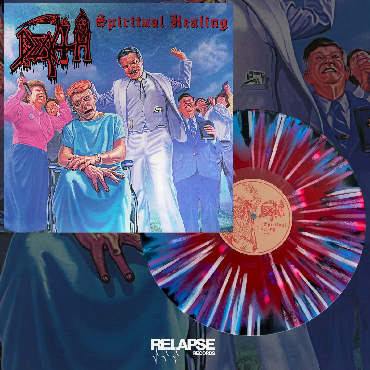 DEATH - SPIRITUAL HEALING (Red, Blue, Black Splatter Colored Vinyl)