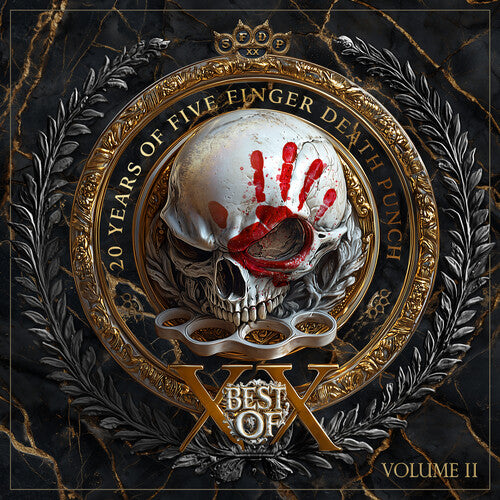 Album cover for 'Best of Five Finger Death Punch Volume II' with skull and handprint design.