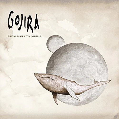 Album cover for Gojira's 'From Mars to Sirius' with a whale and celestial design.