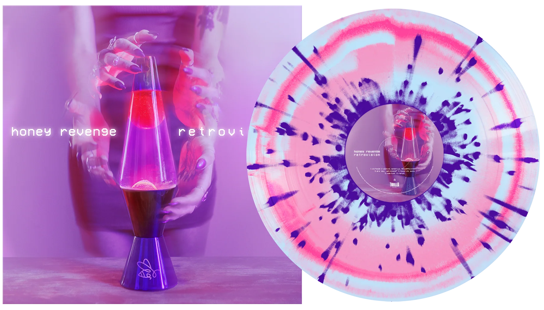 HONEY REVENGE - RETROVISION (Limited 1 of 400, Cotton Candy Splatter Vinyl)