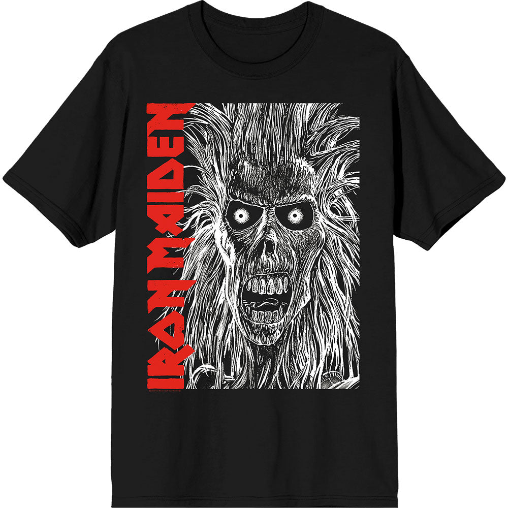 Iron Maiden - Eponymous Face Red Logo Black