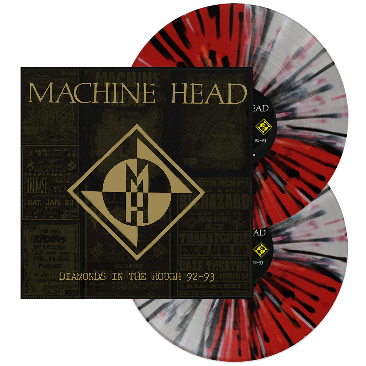 MACHINE HEAD - DIAMONDS IN THE ROUGH '92-'93 (Limited 1 of 250 Edition, Red/Gray/Black Splatter Double Vinyl) (2LP)