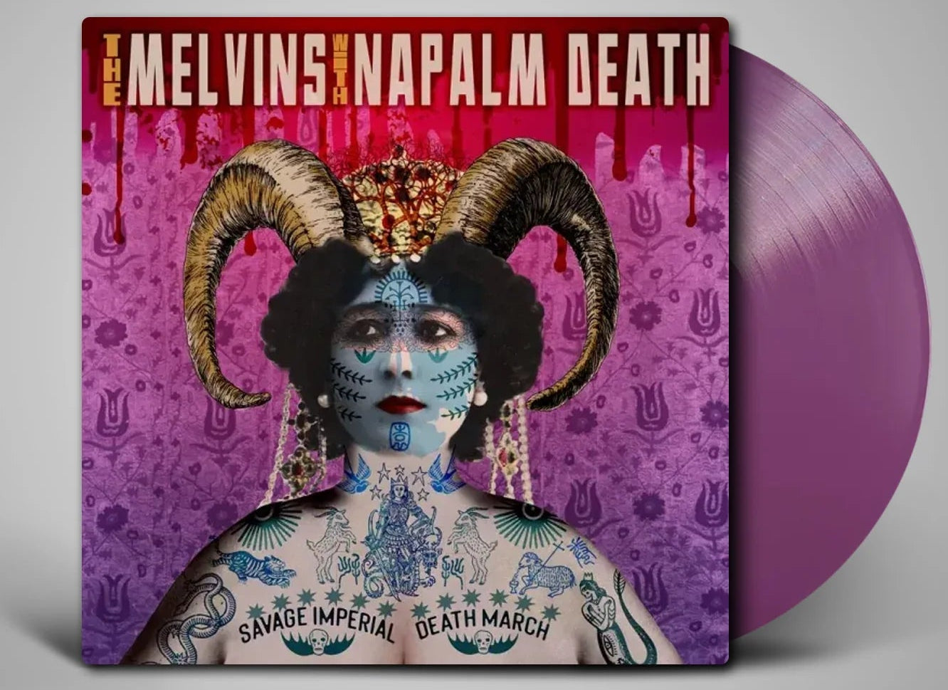 THE MELVINS with NAPALM DEATH - SAVAGE IMPERIAL DEATH MARCH (Indie Exclusive, Obnoxious Orchid Purple Vinyl)
