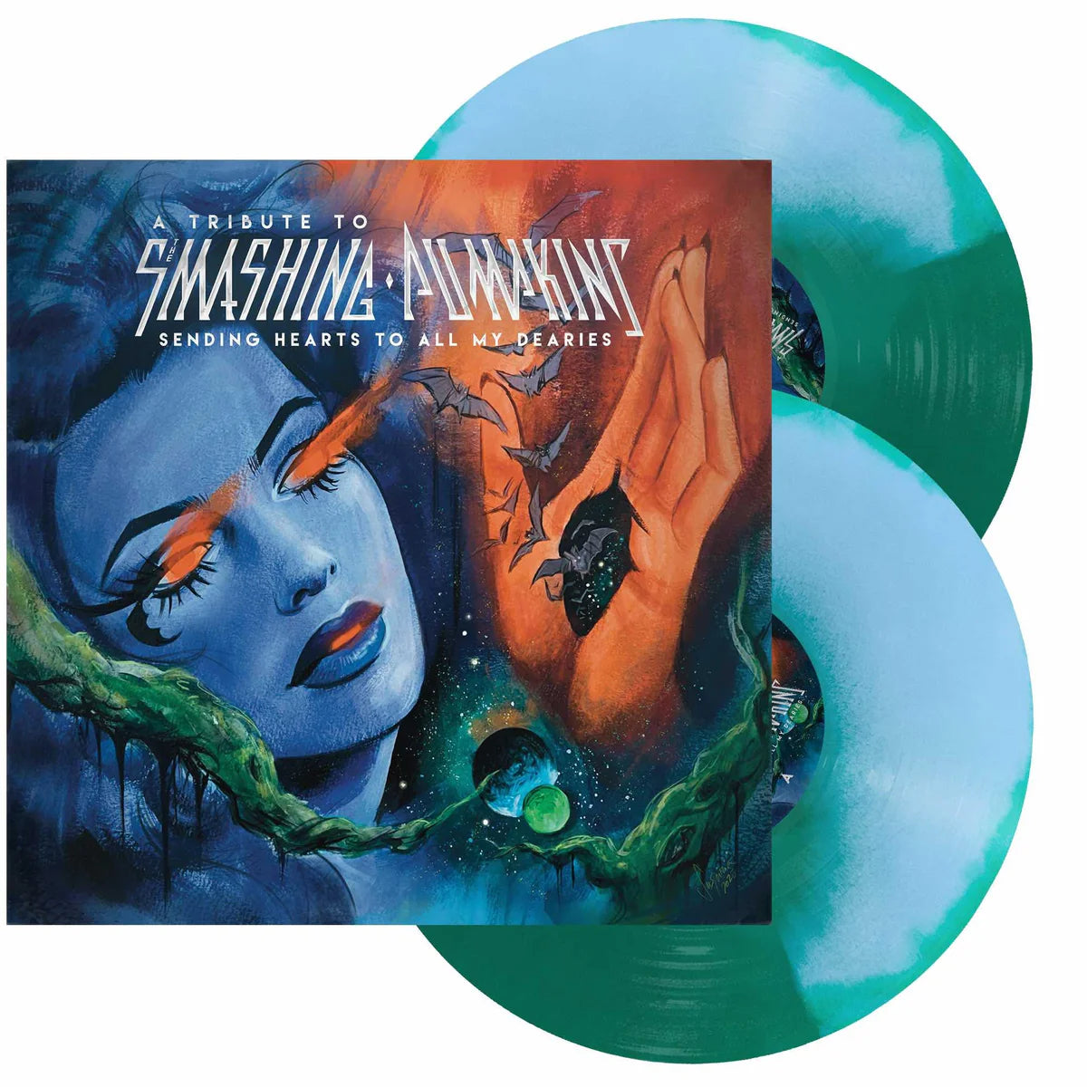SENDING HEARTS TO ALL MY DEARIES - SMASHING PUMPKINS TRIBUTE (Double Baby Blue + Green Vinyl) (2LP) [PREORDER]